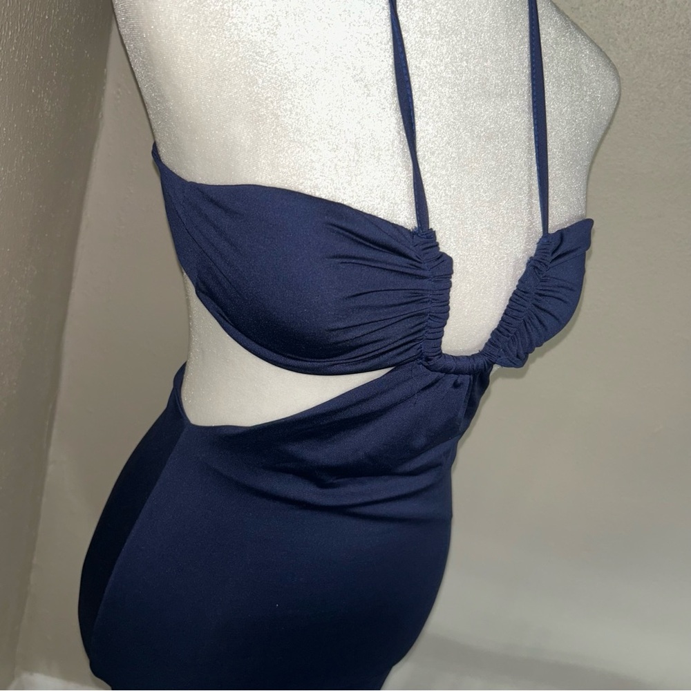 White Fox Boutique Navy Cutout Mini Dress - Picture 4 of 5